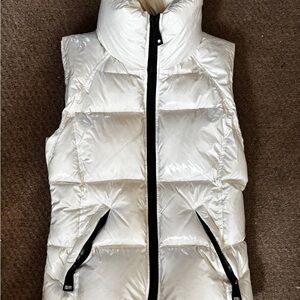 SAM. Glossy Ivory Puffer Vest